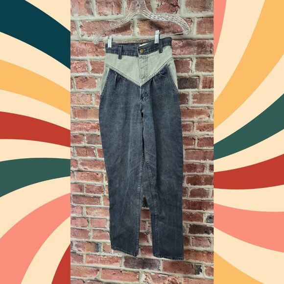 R.Ross Denim - R‎ Ross High Waist Jeans 7 | Vintage Dark Navy Denim Womens Retro Mom Fit Cotton